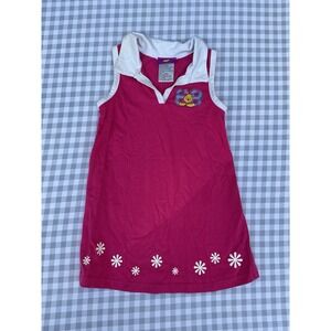 Vintage Disney Pooh Pink Dress Collared 3T Rare Winnie The Pooh 90's